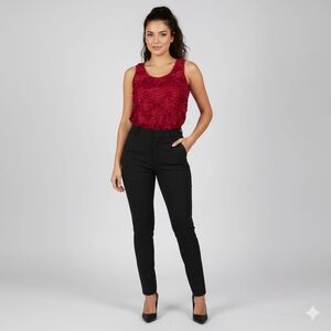 Maurices Maroon Floral Top